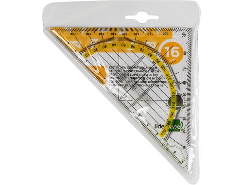 Aristo liderpapel geometria 16 cm plastico cristal com pega fixa , Liderpapel , 59100 , 8423473591004